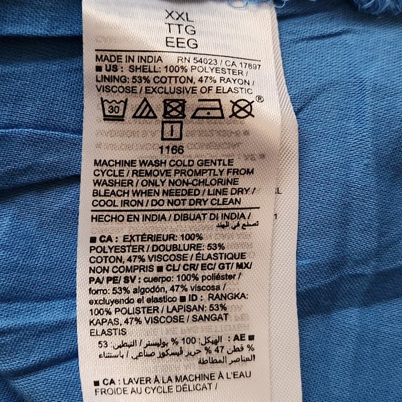 Blue Patterned Sleeveless Blouse, Old Navy, Women's XXL, NWT - Picture 4 of 4